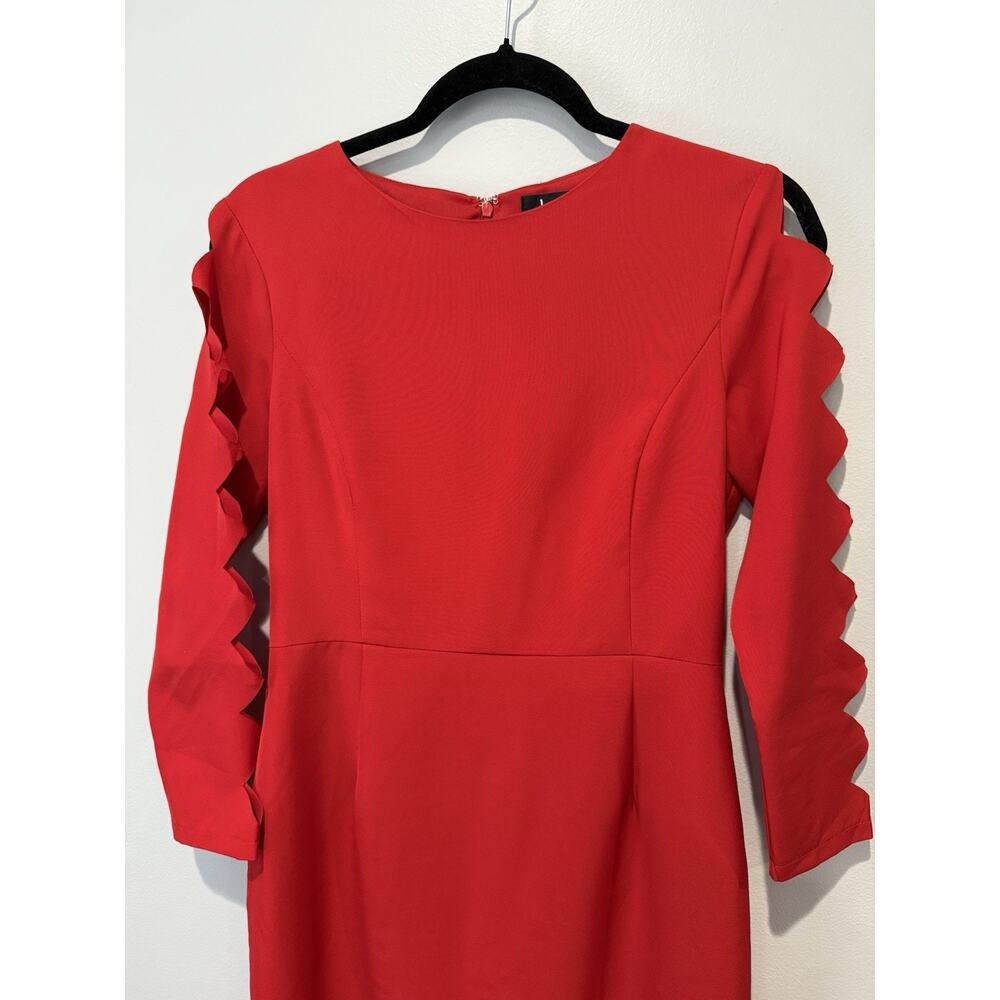 Lulus Red Sexy Romantic Mini Women's Dress Small Long Sleeve Cut Outs Modern - Picture 4 of 13